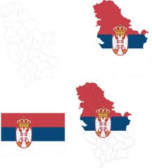 Serbian Treasures: Vector Flags and Maps Collection