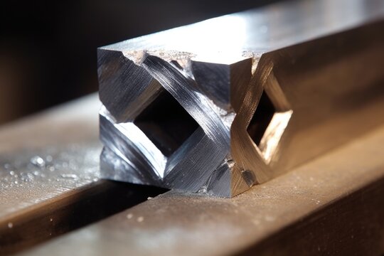 close-up of aluminum weld on a finished project