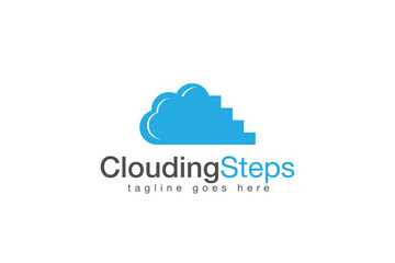 Cloud Logo Design - Steppes Logo Design Template