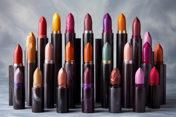 lipstick collection with various shades