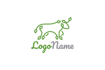 Nature Bull Logo Design - Animal Logo Design Template