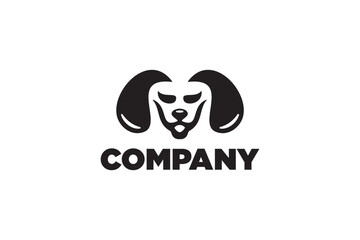 Creative logo design depicting a dog - Logo Design Template