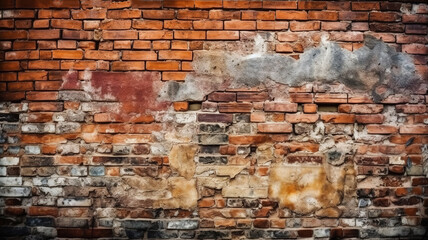 Background with brick wall texture. Generative Ai