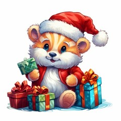Christmas Themed Character Graphics Element created with Generative AI