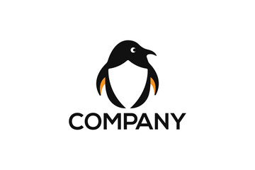 Penguin Logo Design - Shield Logo Design Template