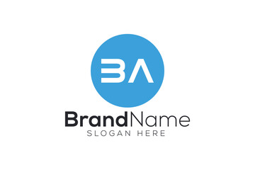 Trendy and Professional letter B A logo design vector template