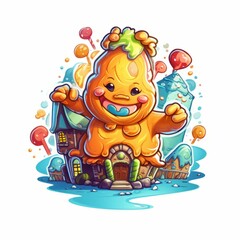 Christmas Themed Character Graphics Element created with Generative AI