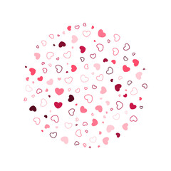 Background with hearts of various sizes as a pattern.