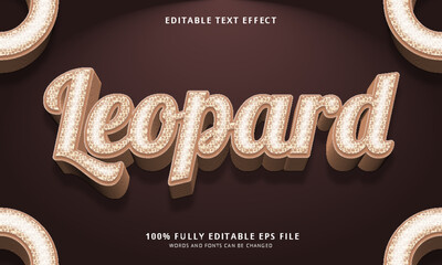 Leopard text style editable text effect