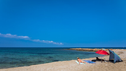 summer day at the beach in Sicily