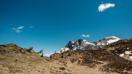 Exploration spring day in the beautiful Carnic Alps, Friuli-Venezia Giulia, Italy