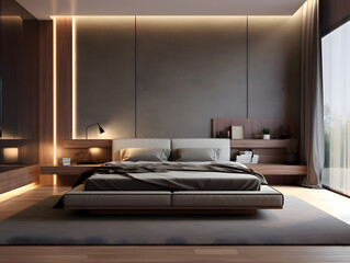 A modern and cosy bedroom - Home design theme