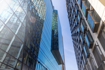 Fototapeta premium View of modern buildings in the financial center of London.