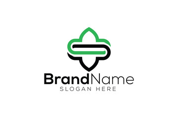 Trendy Professional letter S link leaf logo design vector template