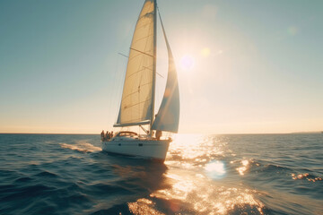 Sailboat Journey on the Ocean