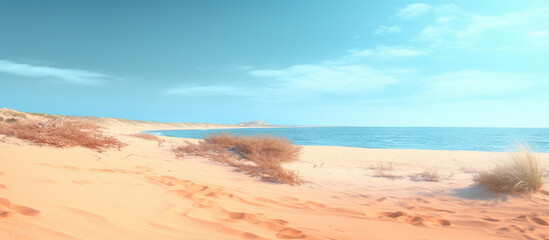 Fototapeta na wymiar Light Beige and Sky-Blue Sands