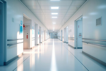 Radiant White Hospital Aisles