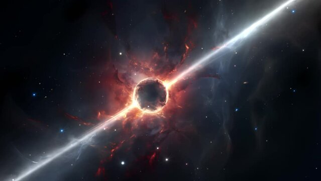 neutron star in space - pulsar - cosmos - Universe - Concept Art