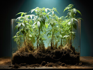 Marijuana roots. Generative AI