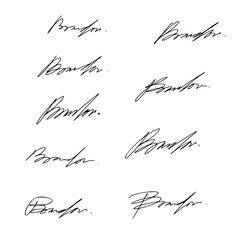 Personal Signature Ideas Vector Set