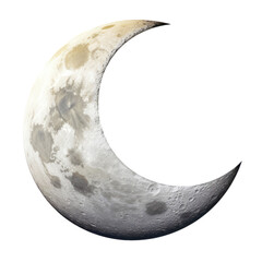half moon isolated on transparent background cutout
