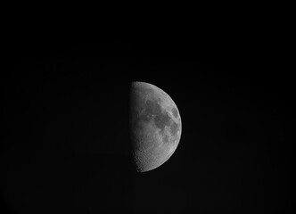 Night Sky with Moon, Astronomical Object in Low Angle View