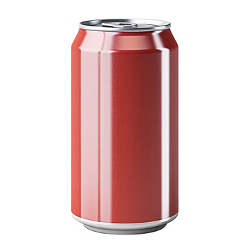 red soda can isolated on transparent background cutout