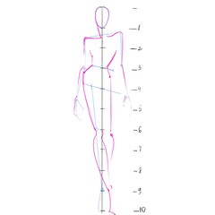 Fashion templates. Croquis. Pattern for drawing	