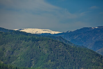 View from the Chike-Taman pass on the Chuysky tract.