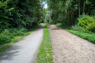 left pedestrian path, right horse path