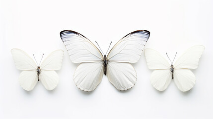 Fototapeta na wymiar butterflies on white background. Generative Ai. 