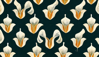  ikat pattern with flowers,cat