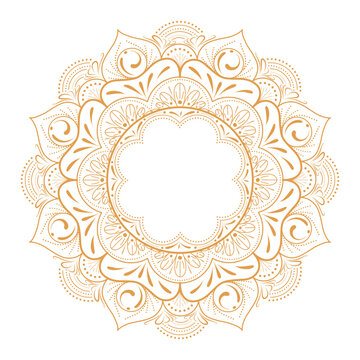 lotus hinduism detailed outline mandala vector. background india hinduism ornament