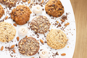 homemade cookies on white background