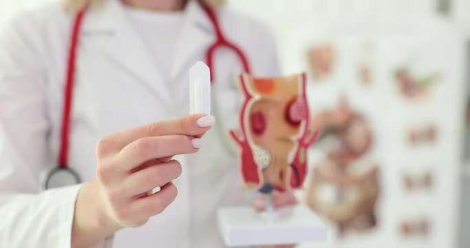 Medical suppository with laxative medicine or for treatment of proctological diseases. constipation treatment