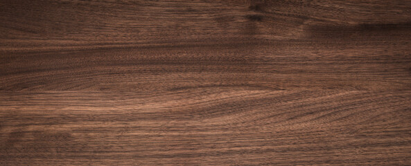 Walnut wood texture background. Wide format black walnut natural texture desktop background.	 - obrazy, fototapety, plakaty