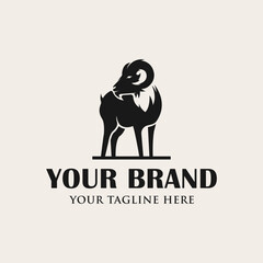 Goat illustration logo design