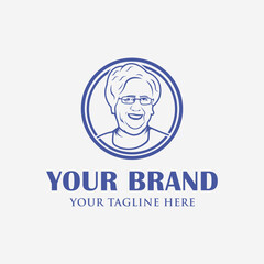 Grandma logo design vector