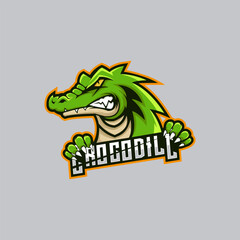 Crocodile mascot esport logo design