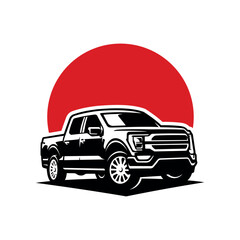 pickup truck illustration vector © winana