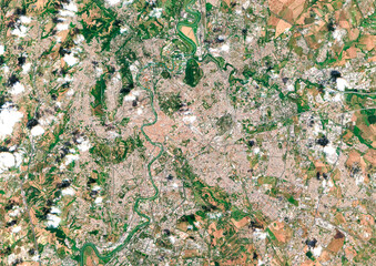 Rome on satellite imagery 