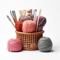 Knitting kit isolated