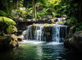 Fototapeta na wymiar Natural waterfall background