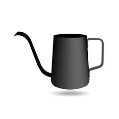 Coffee dripping kettle coffeware object isolated on white. vector icon illastation.