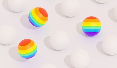Embracing Diversity: Rainbow Spheres in a World - A Symbol of Pride