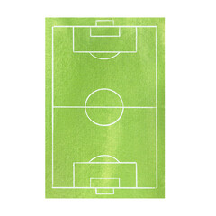 football field painted in watercolor, playing field, grass football, stadium