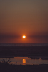 sunset over the sea Melides Portugal