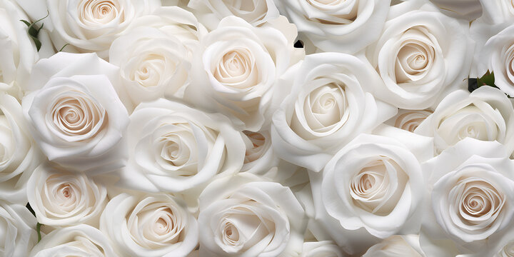 Natural white roses background. © tynza