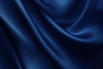 Abstract dark blue background. Silk satin. Navy blue color. Elegant background with space for design. Soft wavy folds, Generative AI