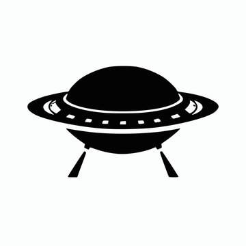 recommend clip art: UFO silhouette isolated on white